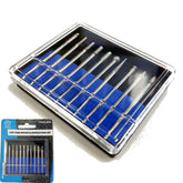 Toolzone 10pc Rotary Diamond Burr Deburring & Engraving Set Drill Bits Carving